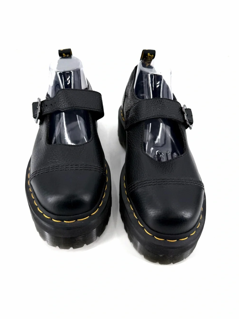 Dr. Martens NEW ADDINA Flower Buckle Nappa Milled Leather Platform Loafer Shoes